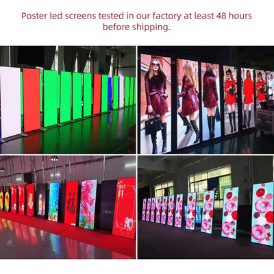 Indoor P2.5 Portable Smart Advertising Player Led Screen Poster Display For Shopping Mall