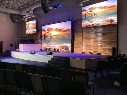 Portable Church Stage Backdrop LED Screen Display P1.8 P2 P3 Indoor LED Video Wall Screen
