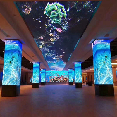 192x192mm Column Led Display Cylindrical Led Sky Screen P2.5 P3 Square Meeting