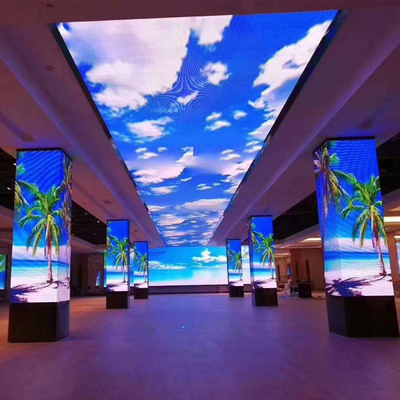 192x192mm Column Led Display Cylindrical Led Sky Screen P2.5 P3 Square Meeting