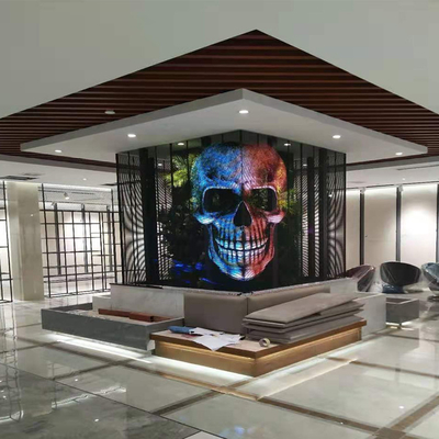 Indoor Transparent Led Display Screen Film 1R1G1B Lightweight Thin Showcase