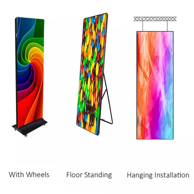 Signage Customized Led Display Poster Floor Standing P2 1920mmx640mm