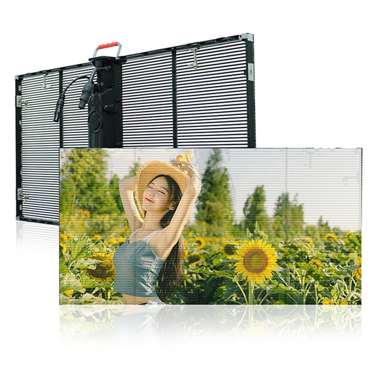 Self Adhesive Transparent Led Display Film SMD2121 3.91x7.81mm 3D Stage